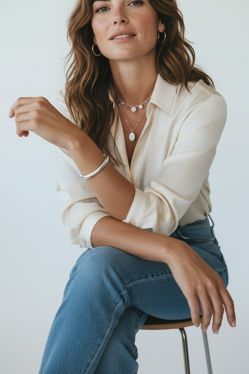 Silver Devotion Arc Bracelet