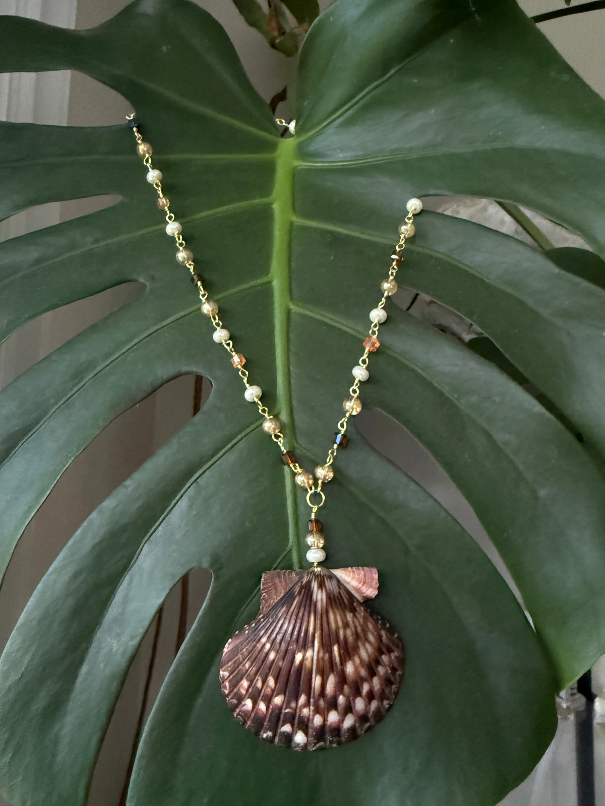 The Brown Scallop Pearl Necklace