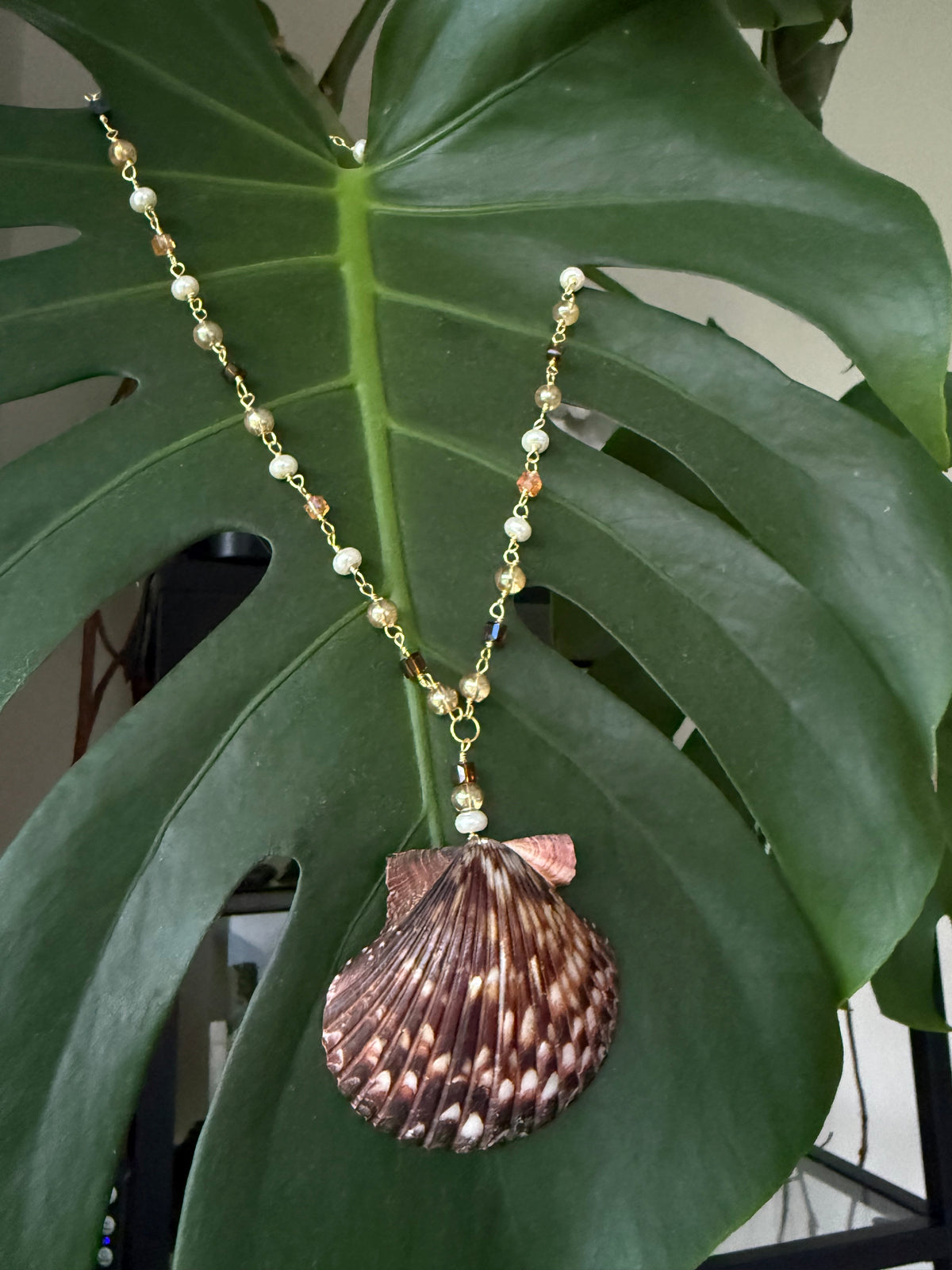 The Brown Scallop Pearl Necklace