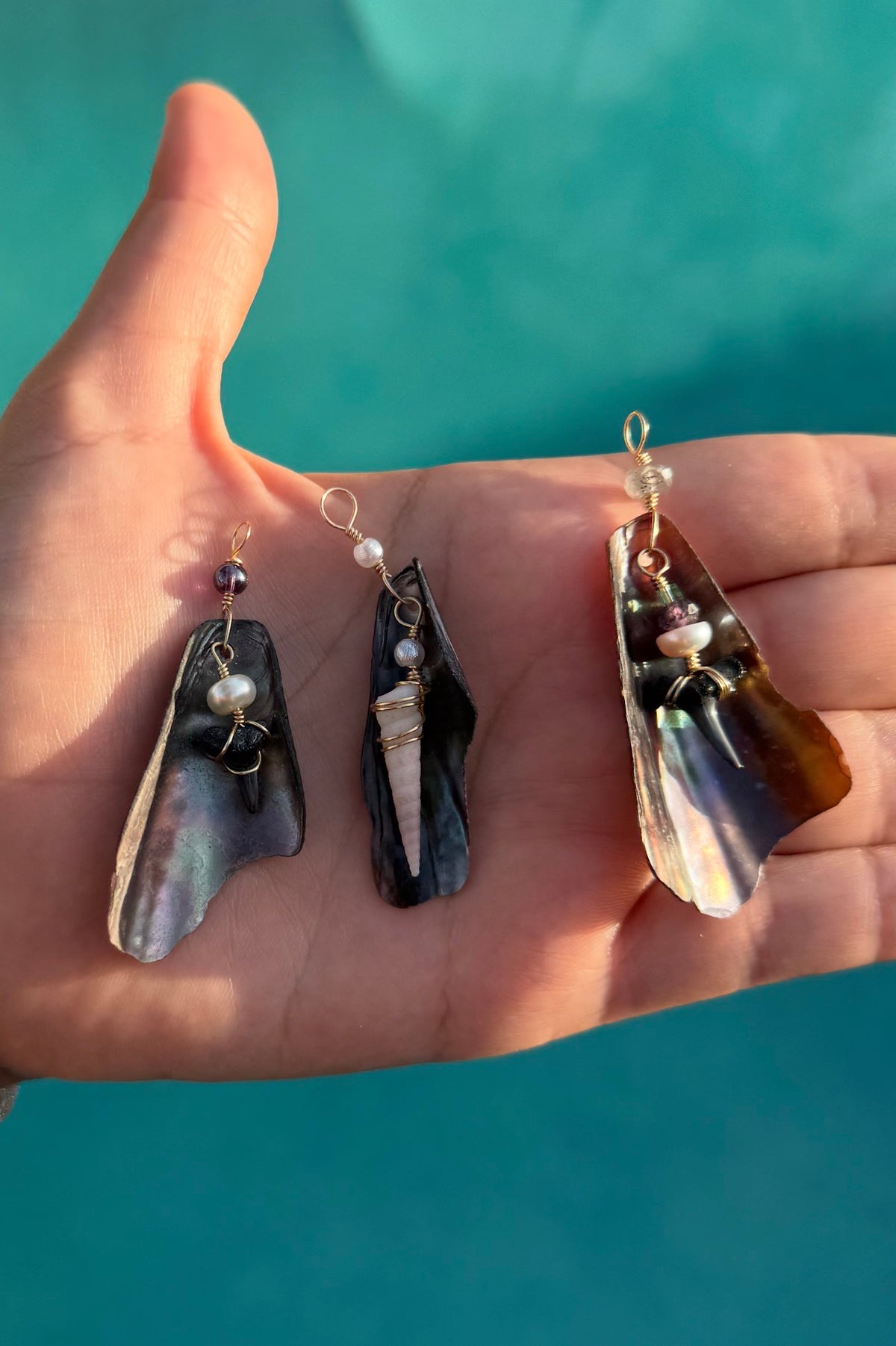 Iridescent Siren Pendants