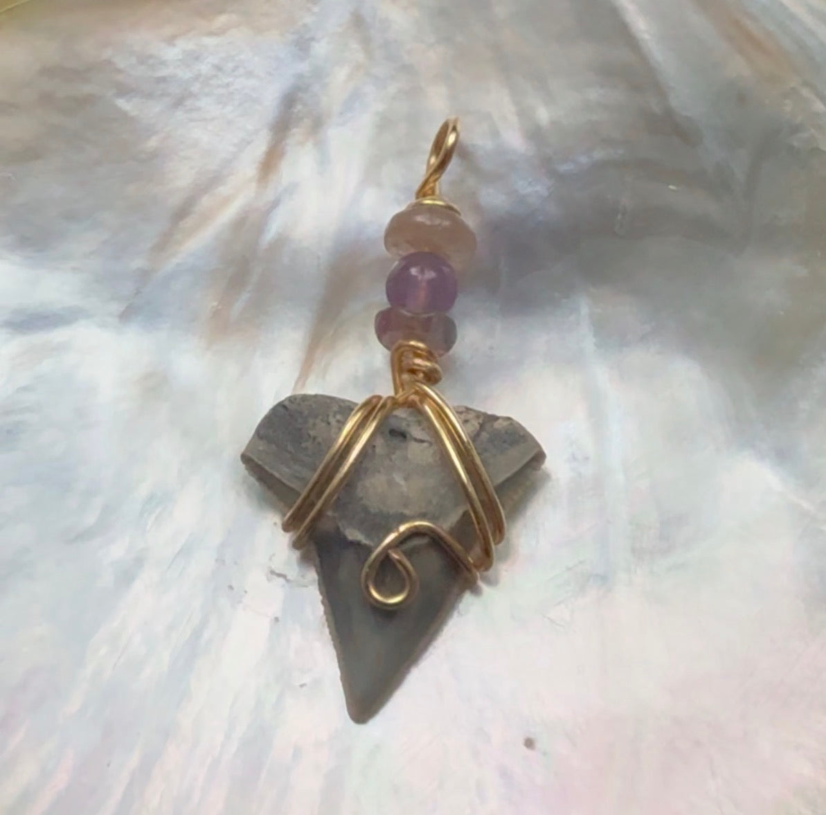 Light Code Shark Tooth Pendant