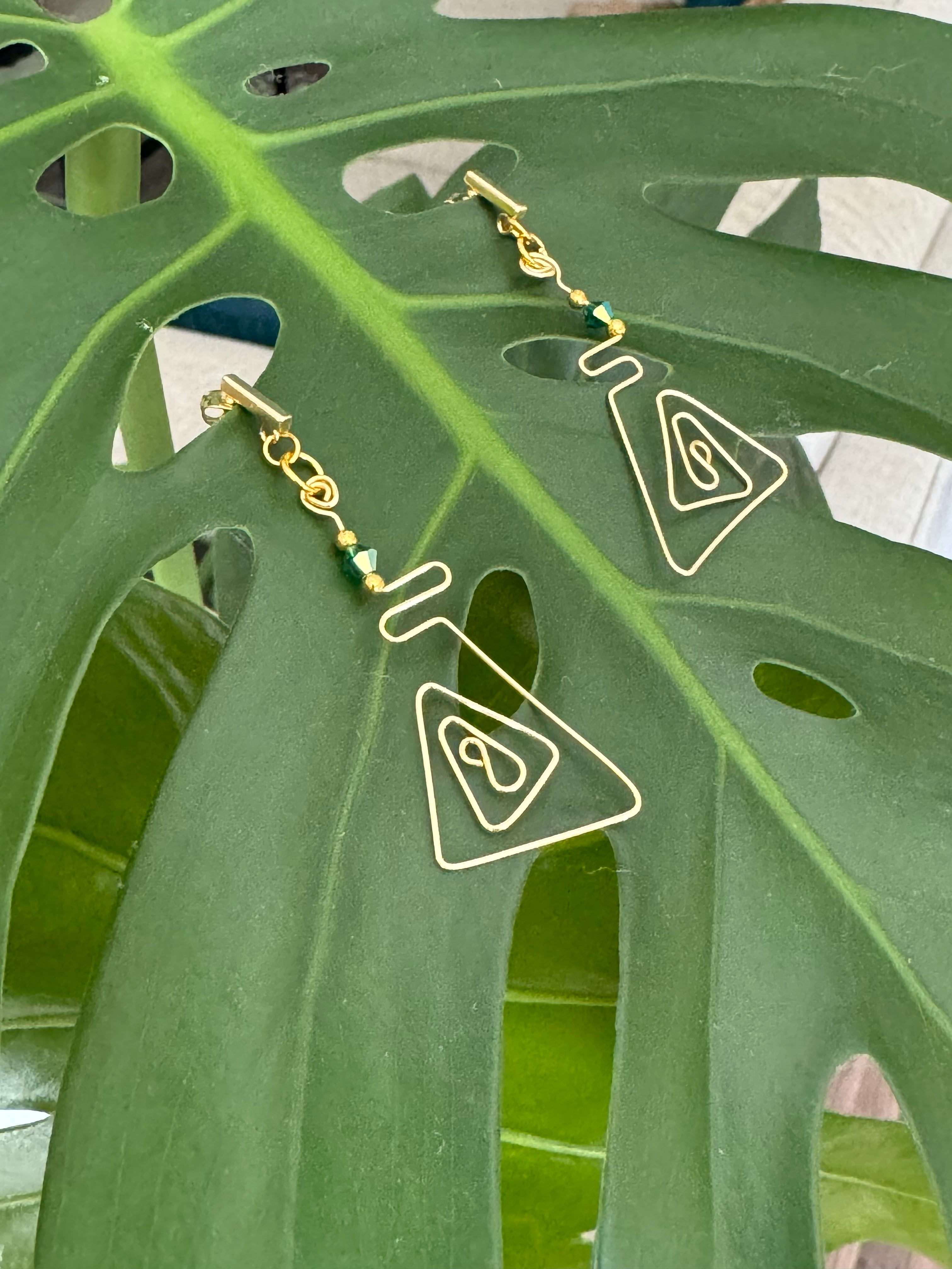 Light code earrings
