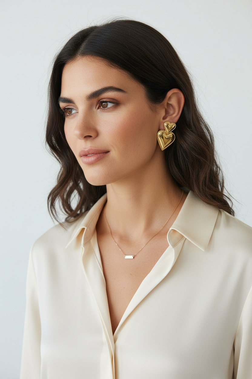 The Sacred Heart Duo Studs